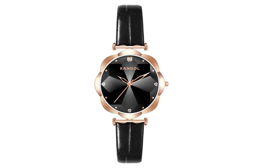 KANGOL Quartz Movement Metal Strap Watch Women's Watch Black Dial KANGOL K622