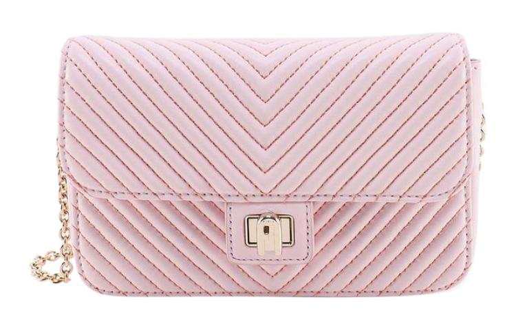 Furla Pop Star Leather Shoulder Bag, Crossbody Bag Women's Pink