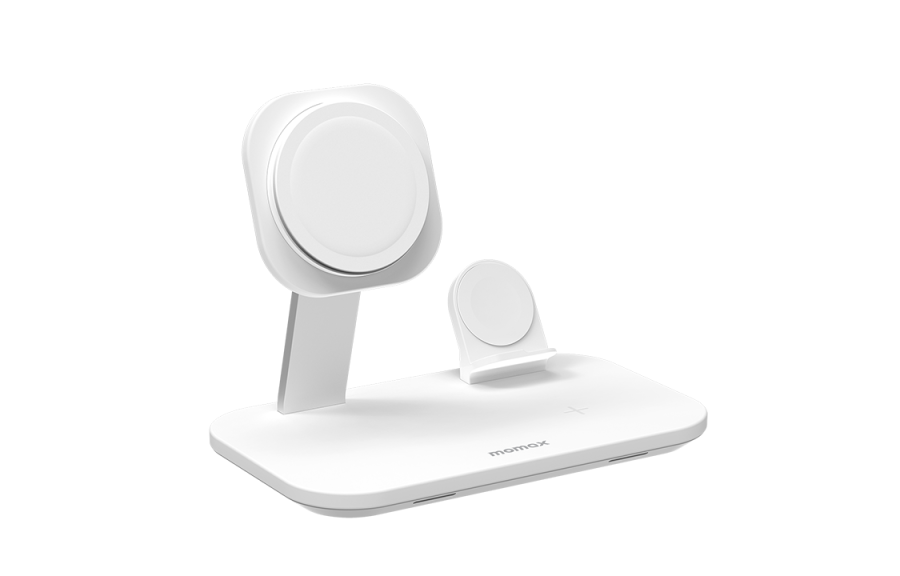 MOMAX UD26 Q.Mag Pro 3 Magnetic 3 in 1, Apple MFM+MFW Certification Wireless Desktop Charging Stations