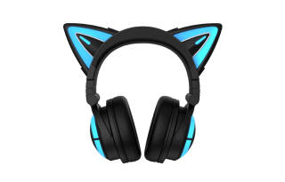 YOWU Cat Ear Headphones 3G Wireless Bluetooth 5.0 LED, Esports Gaming Music Head mounted Headphones