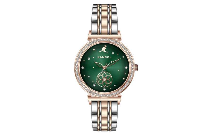 KANGOL Galaxy Love Quartz Movement Metal Strap Watch Women's Watch Black Dial KANGOL K602
