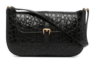 By Far Miranda Leather Shoulder Bag Women's Black