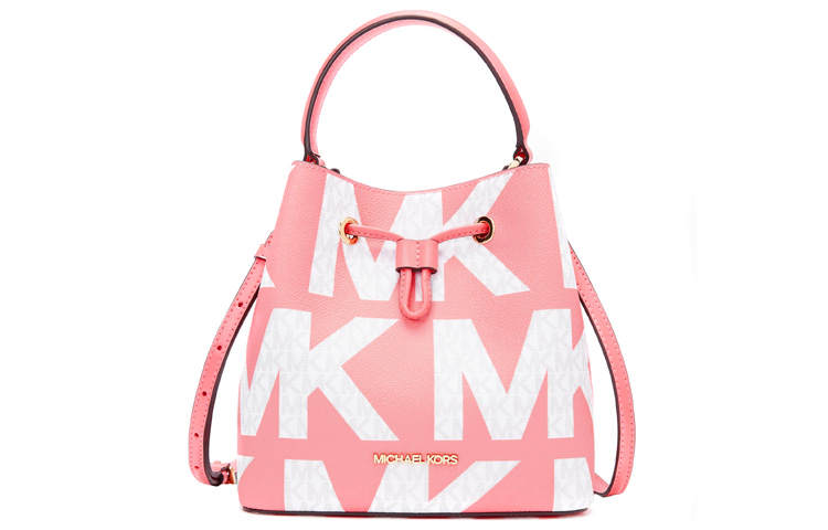 MICHAEL KORS Artificial Leather Handbag One Shoulder Crossbody Bucket Bag Women's Rose Pink