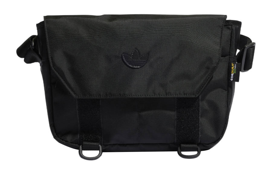 Adidas Originals Trefoil Textile, Nylon Crossbody Bags Small Unisex Pure Black