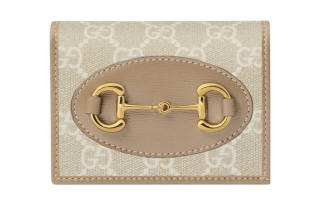 GUCCI Canvas Coin Purse Women's Beige & White