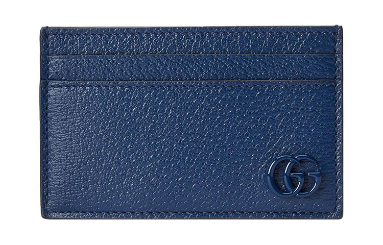 GUCCI Leather Wallet, Card Holder, Card Holder Men's Royal Blue