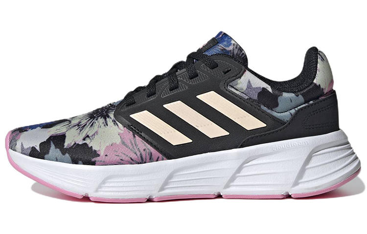Adidas Adidas Galaxy 6 Abrasion Resistant Breathable Low top Running Shoes Women's Black Pink