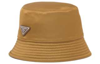 PRADA Recycled Nylon Bucket Hats Men's Tobacco