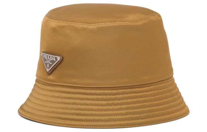 PRADA PRADA Recycled Nylon Bucket Hats Men's Tobacco