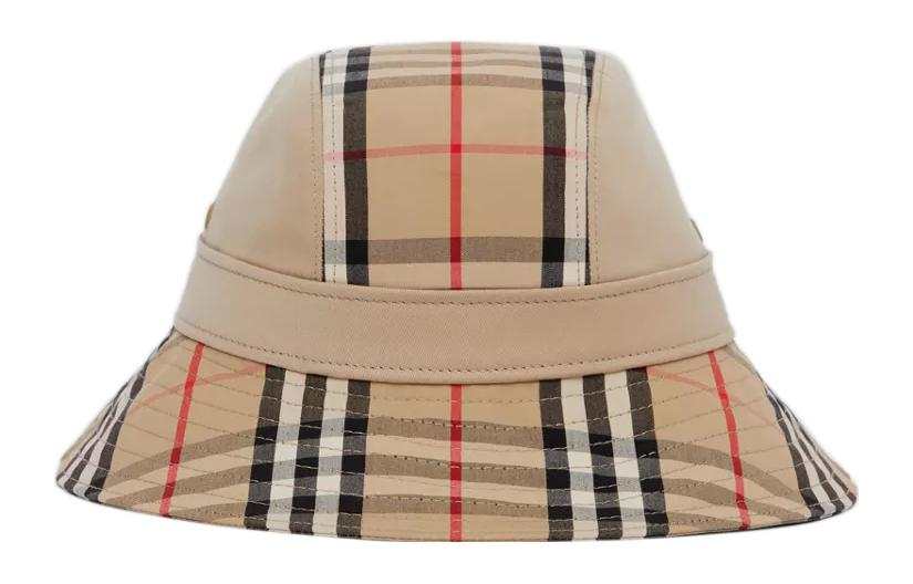 Burberry Women's Supernova Check Bucket Hat Honey Beige