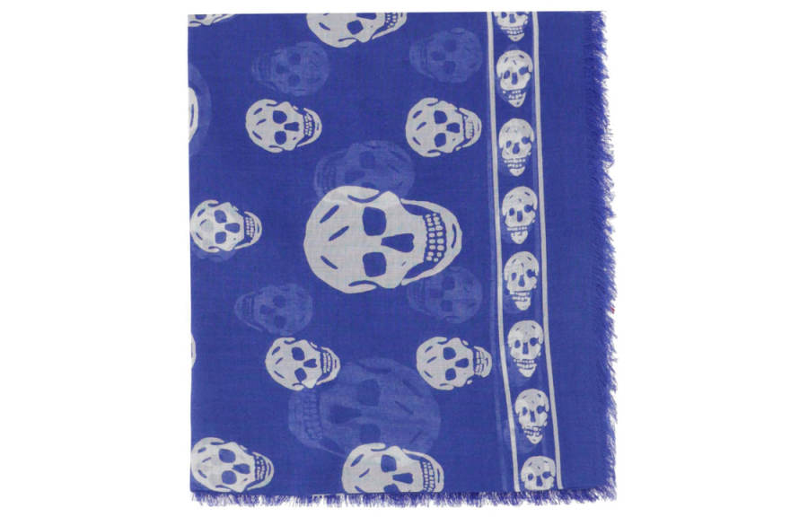 Alexander McQueen Knit Scarves Unisex Blue