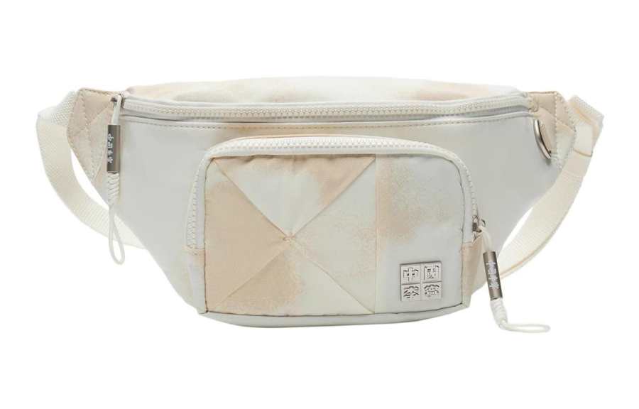 Li-Ning Li Ning Fabric Crossbody Bag, Fanny Pack, Sling Bag Regular Unisex Ecru