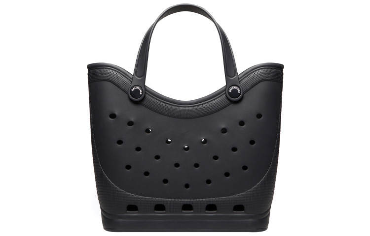 Balenciaga Rubber EVA Material Tote Bag, Shopping Bag, Handbag Large Women's Black