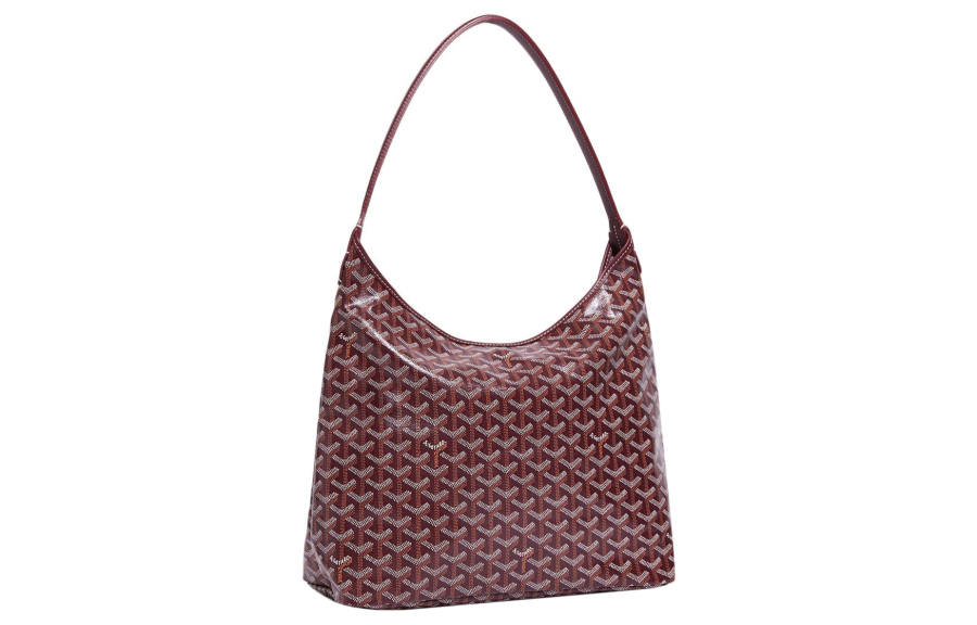 GOYARD Bohème Hobo Canvas With Leather Shoulder Bag Combo Bag Shoulder Bag Women's Burgundy