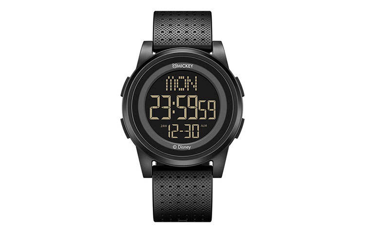 Disney Song Series Electronic Movement Silicone Strap Watch Unisex Black Dial SS 35012B2