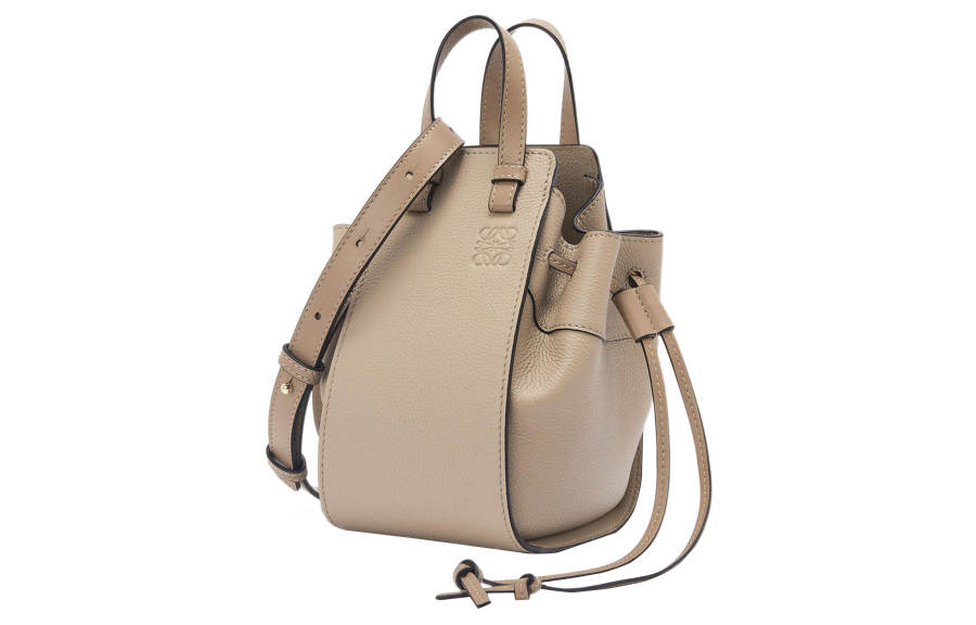 LOEWE LOEWE Grain Cow Leather Bucket Bag, Handbag, Shoulder Bag, Crossbody Bag Mini Women's Sand