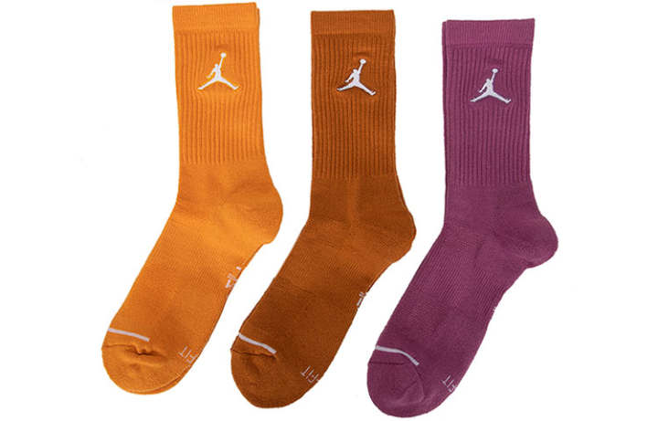 Jordan Jordan Crew Socks Men's 3 Pack Purple/Brown/Orange