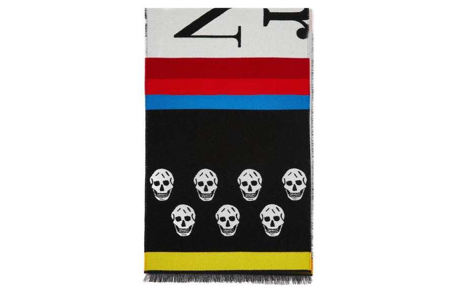 Alexander McQueen Knit Scarves Women's Black/White