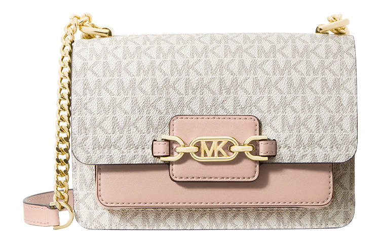 MICHAEL KORS Heather Artificial Leather Small Square Bag, Envelope Bag, Chain Bag, Crossbody Bag Women's