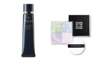 Clé De Peau Beauté Long Tube Primer & Tone Up Cream With Four Compartment Loose Powder Makeup Sets