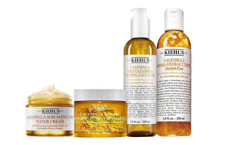 Kiehl's Calendula Star Family Skincare Sets Soothing Hydrating Refreshing Repairing Oil Control