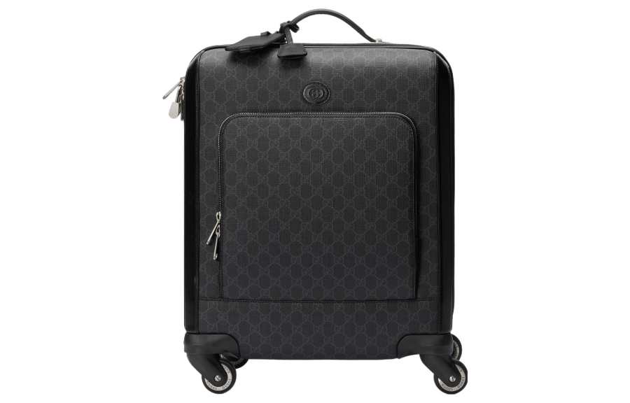 GUCCI Canvas With Leather Travel Luggage 21 Inch Men's Black