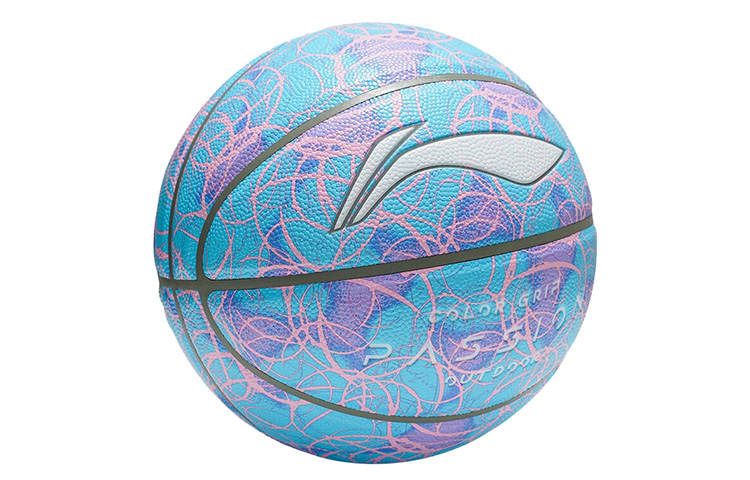 Li-Ning Li Ning Pu Basketball Blue Pink Size 7 Training Competition Unisex