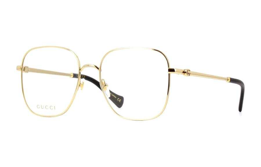 GUCCI GUCCI Square Eyeglass Frames Unisex Bright Gold