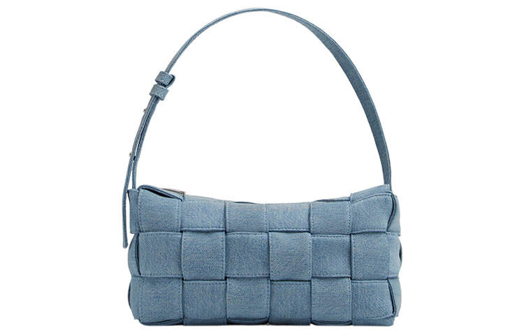 Bottega Veneta Brick Cassette Shoulder Bag Indigo Washed