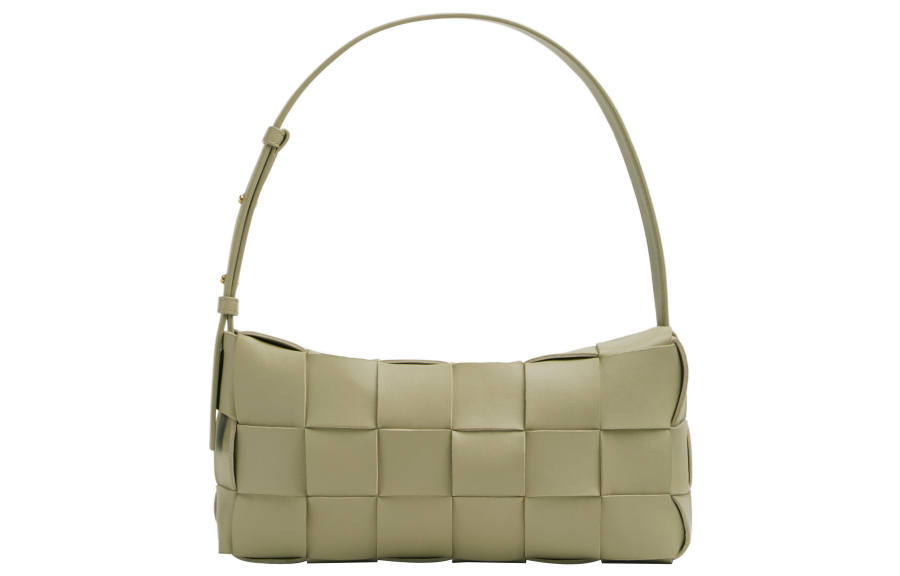 Bottega Veneta Brick Cassette Shoulder Bag Travertine