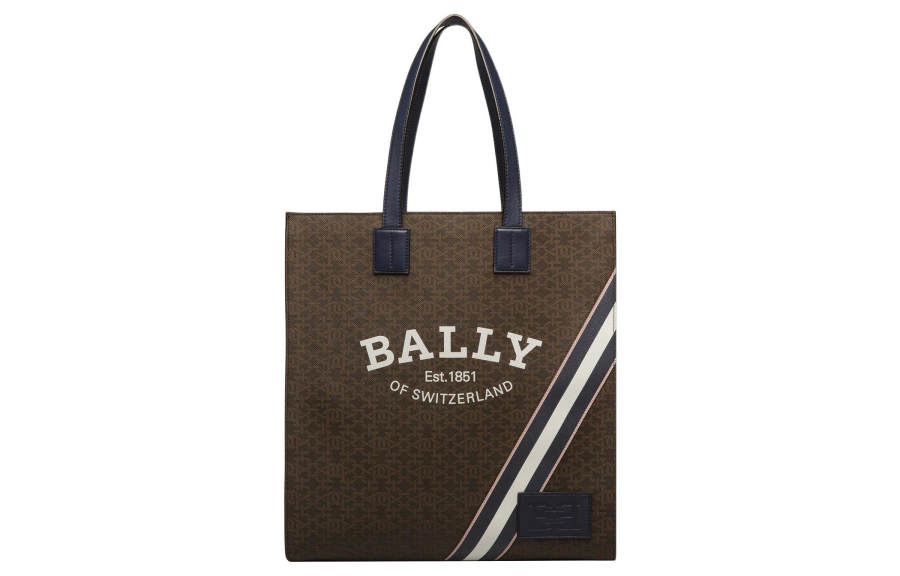 BALLY Crystalia Polyurethane Tote Bag, Shopping Bag, Handbag, Shoulder Bag Women's Brown