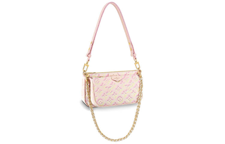LOUIS VUITTON Multi Pochette Accessoires Leather 5 in 1 Pochette, Shoulder Bag Women's Pink