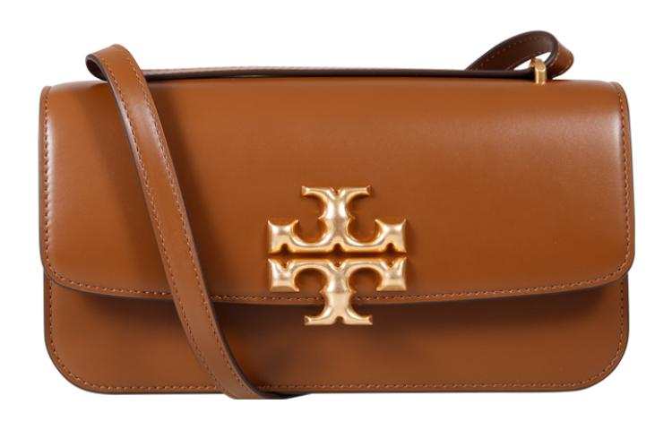 TORY BURCH Eleanor Leather Small Square Bag, Shoulder Bag, Crossbody Bag Small Women's Brown
