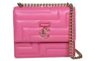 Jimmy Choo Leather Shoulder Bag Women's Pink