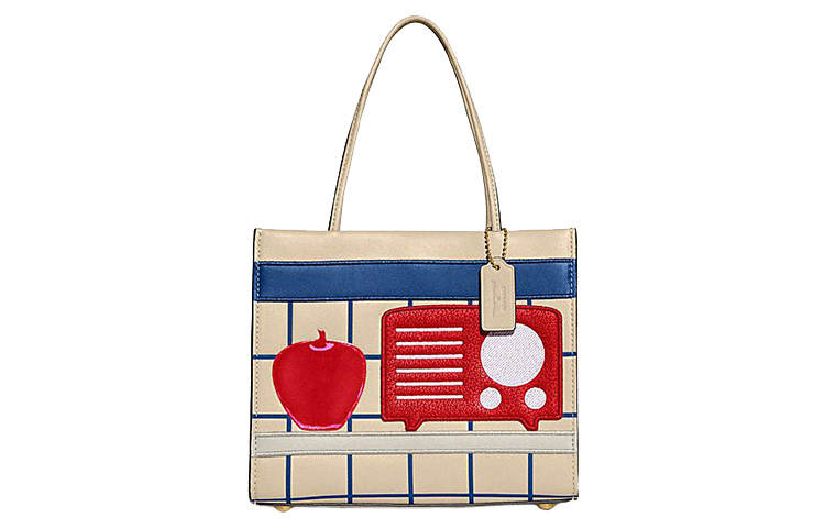 COACH X Tom Wesselmann Collaboration Cashin Cow Leather Tote Bag, Shopping Bag, Shoulder Bag, Crossbody Bag, Handbag