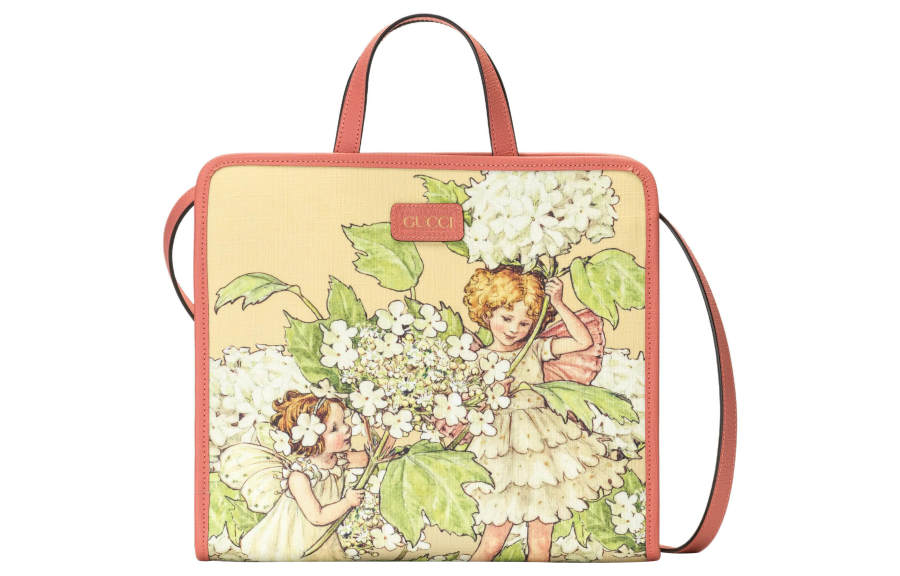 GUCCI Canvas Leather Trim Tote Bag, Shopping Bag, Shoulder Bag, Crossbody Bag, Handbag Regular Kids'