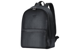 ELLE HOMME Leather Laptop Bag Backpack Unisex Black Gray
