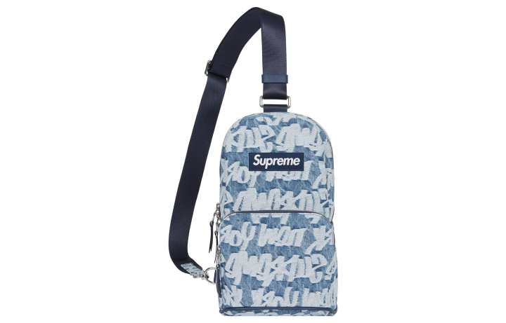 Supreme Supreme Denim Saddle Bag, Shoulder Bag, Crossbody Bag Regular Unisex Blue/Khaki/Black