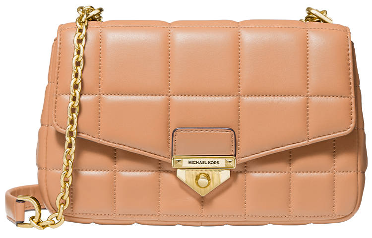MICHAEL KORS Soho Sheepskin Shoulder Bag Women's Cantaloupe