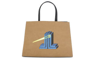 Lanvin × Dc Comics Batman Collaboration Lanvin X Batman Leather Controller With Paper Handbag Men's Light Umber