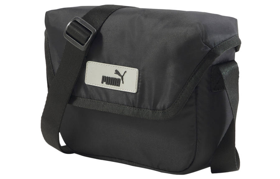 PUMA Fabric Messenger Bag, Shoulder Bag, Crossbody Bag Women's Pure Black