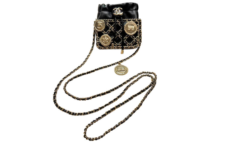 CHANEL Leather Crossbody Bags Women's Black