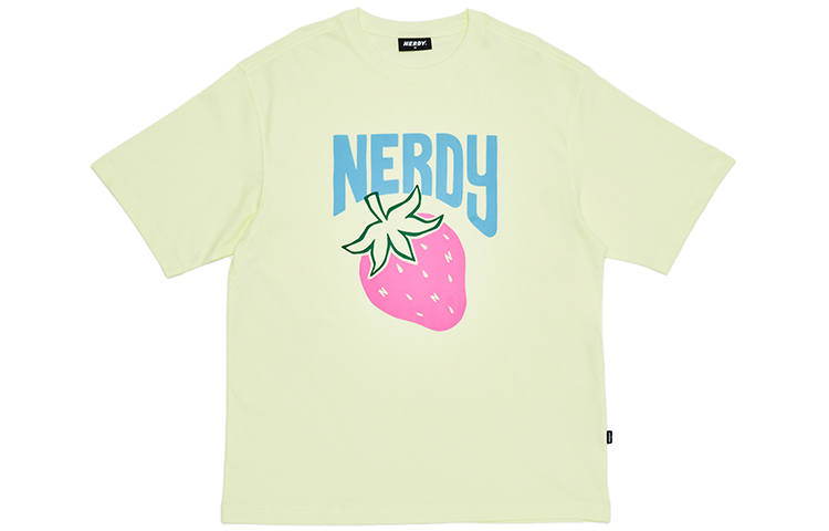 Nerdy Nerdy Drop Shoulder Sleeve T Shirt Unisex Yellow