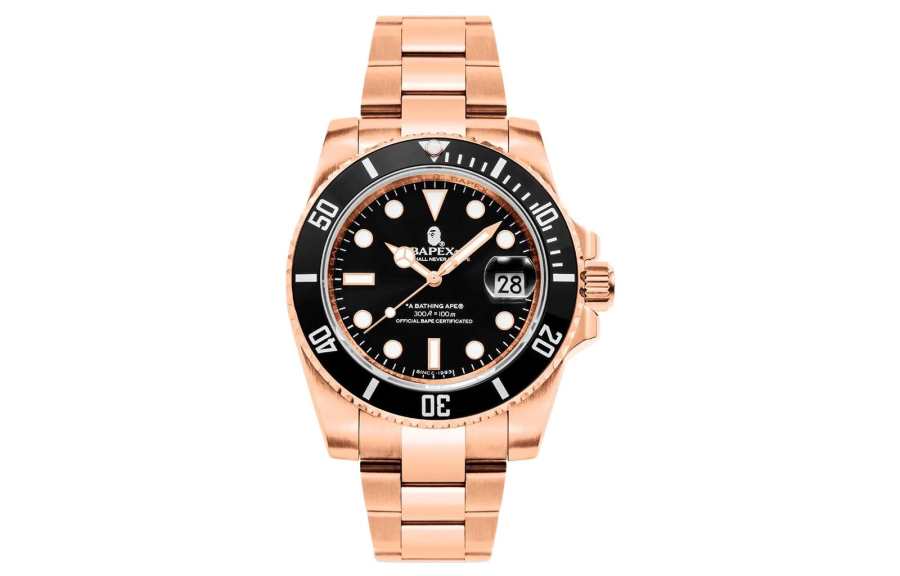 A BATHING APE Bape Type 1 Bapex Watch Gold