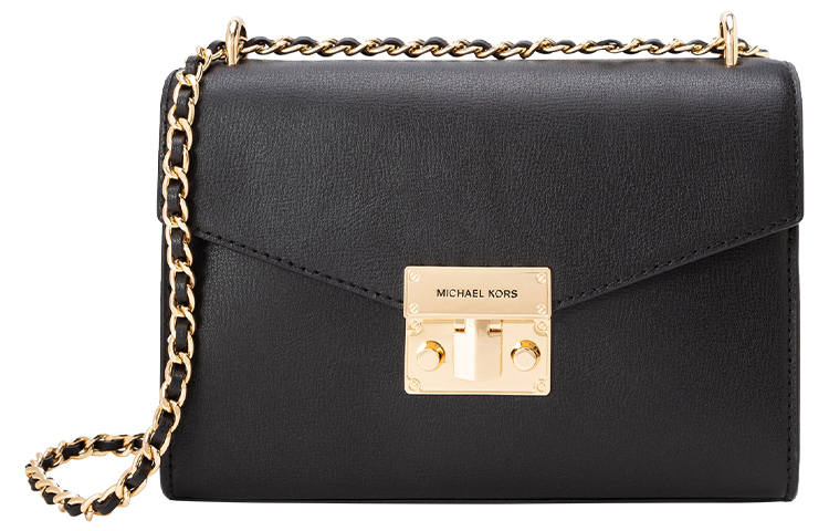 MICHAEL KORS Rose Leather Crossbody Bag, Shoulder Bag Women's Black