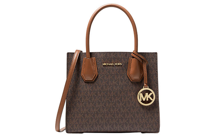 MICHAEL KORS Mercer Medium Logo And Leather Accordion Crossbody Bag