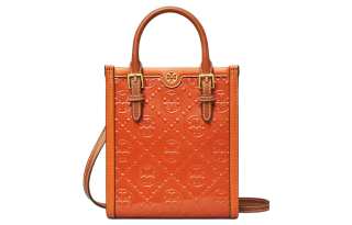 TORY BURCH T Monogram Patent Leather Tote Bag, Shopping Bag, Crossbody Bag, Handbag Mini Women's Spring Festival Red