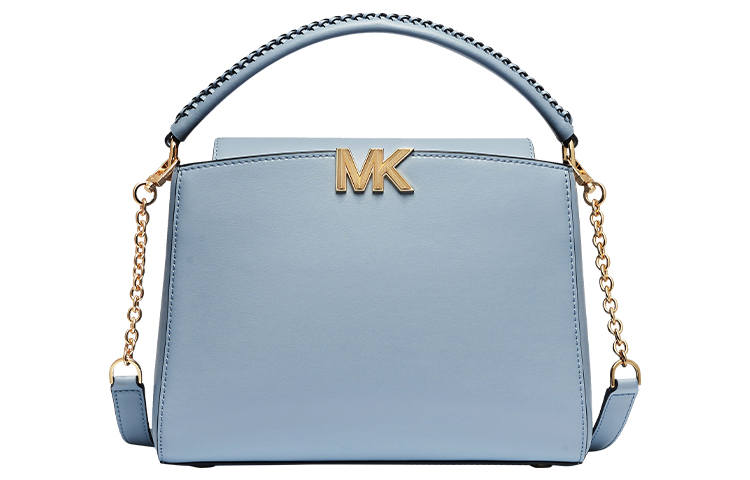 MICHAEL KORS Karlie Cow Leather Shoulder Bag, Handbag Medium Women's Light Blue