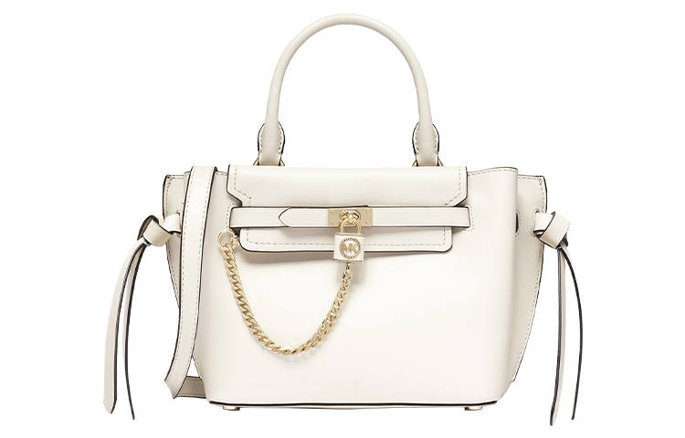 MICHAEL KORS Hamilton Legacy Cow Leather Handbag, Crossbody Bag, Shoulder Bag Extra Small Women's Milk White