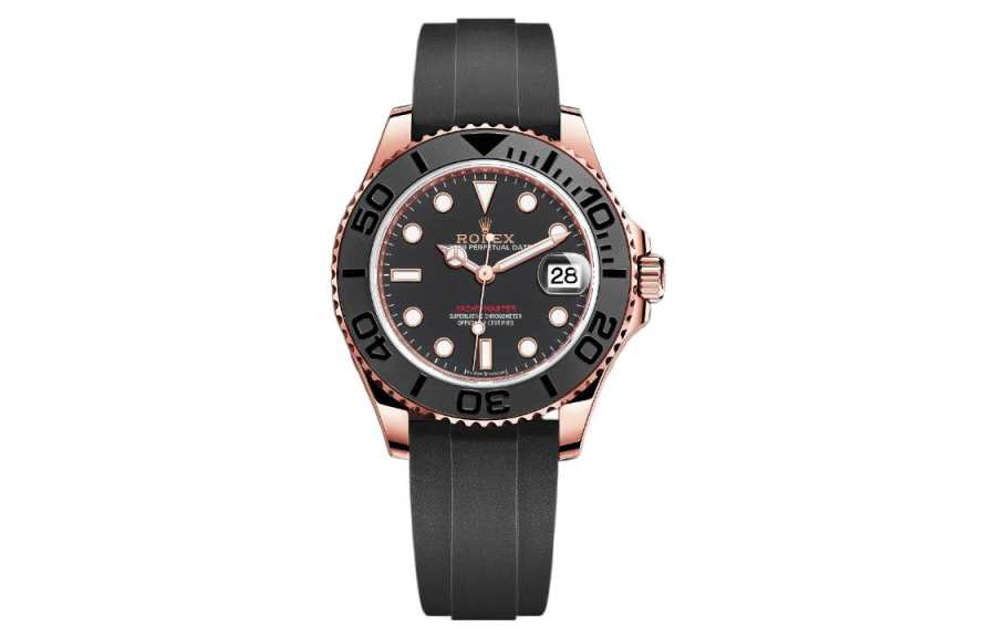 ROLEX Ranger Prestige Automatic Mechanical Movement Men's Watches Watch 37mm Black Dial 18K Rose Gold Watch Case